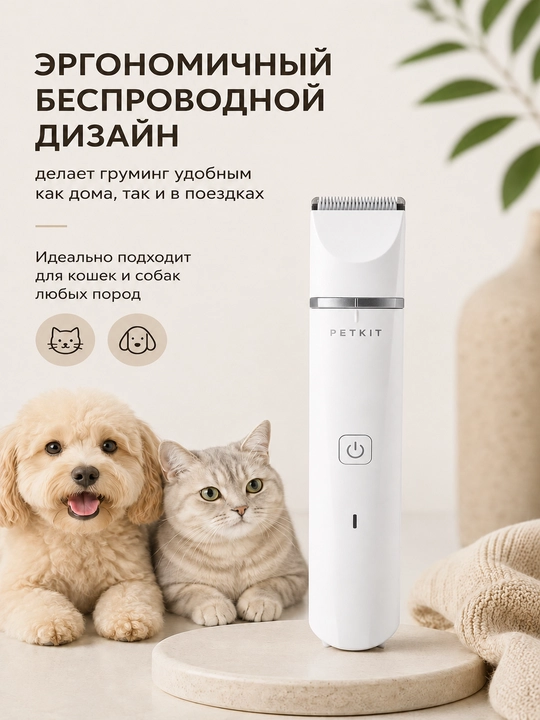 Машинка для стрижки кошек и собак PETKIT AirClipper