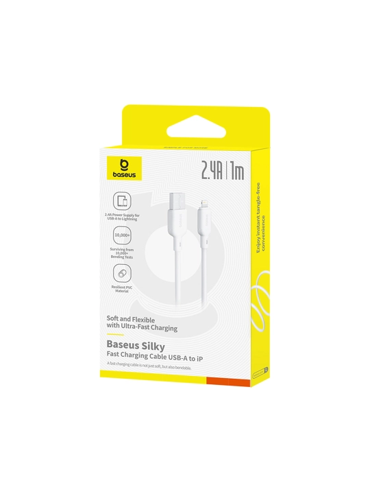 Kabel Baseus Silky USB-A to Lightning, 3A, 1 metr