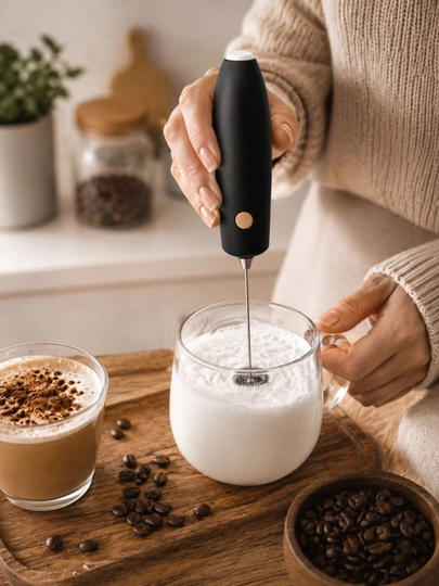 Капучинатор электрический mini mixer вспениватель молока milk frother для кофе