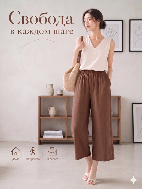 Ayollar kyulot shimlari, baland bel, keng fason, yozgi, S-L