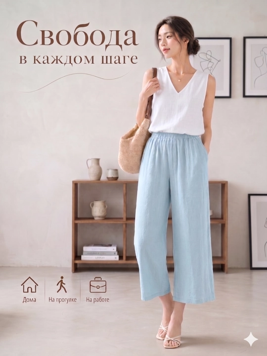 Ayollar kyulot shimlari, baland bel, keng fason, yozgi, S-L