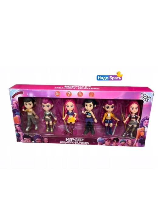 K-Pop Demon Hunters syurpriz figurkasi demon ovchi qizlar, kolleksion
