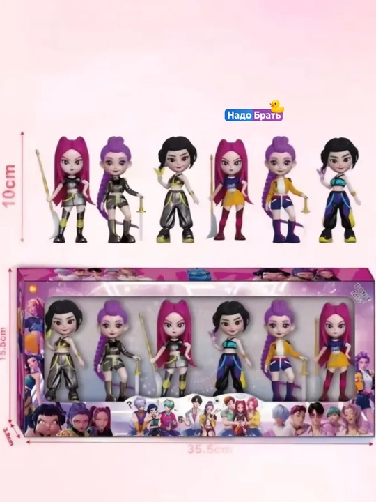 K-Pop Demon Hunters syurpriz figurkasi demon ovchi qizlar, kolleksion