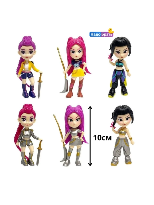 K-Pop Demon Hunters syurpriz figurkasi demon ovchi qizlar, kolleksion