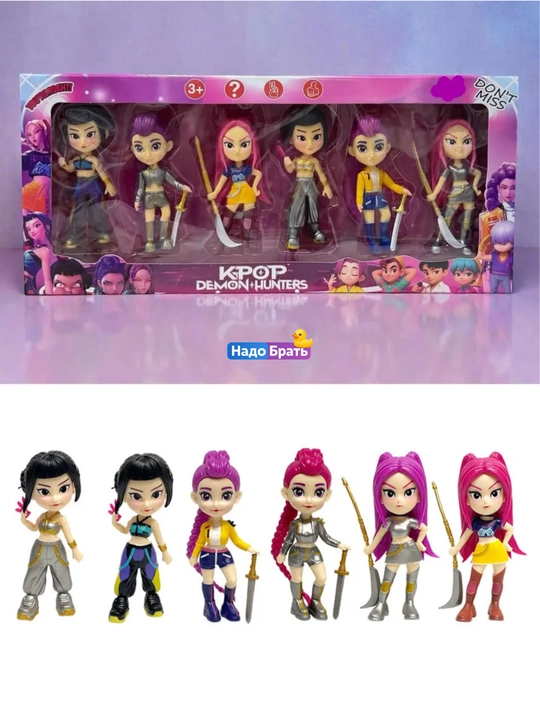 K-Pop Demon Hunters syurpriz figurkasi demon ovchi qizlar, kolleksion
