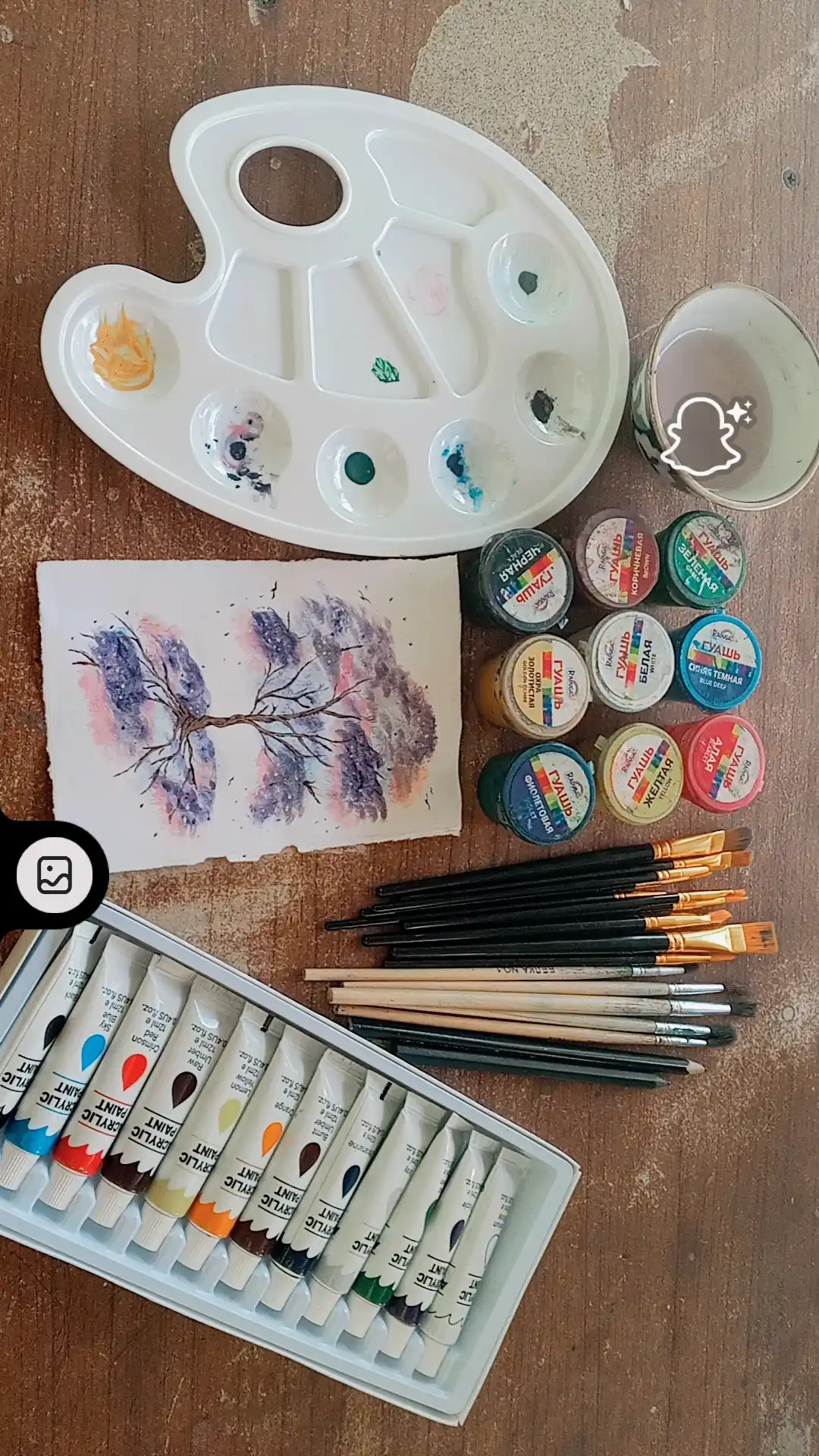 Rassom Gamma palitrasi, 6 katak, plastik