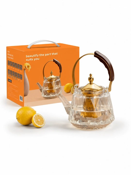 Issiqqa chidamli shisha choynak, filtrli damlama choynak