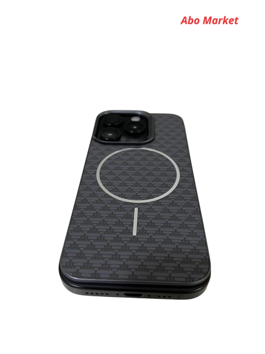 IPhone uchun magnitli orqa panel MagSafe, karbon chexol qo'shimchasi, Magnetic Backplate - 