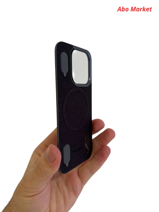 IPhone uchun magnitli orqa panel MagSafe, karbon chexol qo'shimchasi, Magnetic Backplate