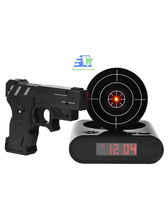 Будильник с мишенью и пистолетом электронные часы будильник Gun Alarm Clock