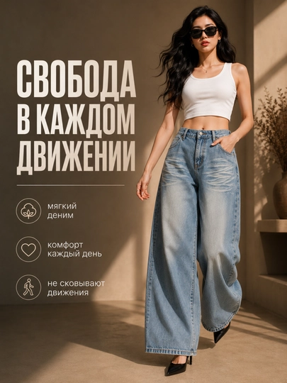 Женские джинсы багги, Y2K, широкие, классика, корейский стиль, отличная посадка