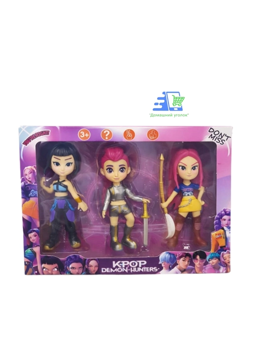 K-Pop Demon Hunters syurpriz figurkasi demon ovchi qizlar, kolleksion