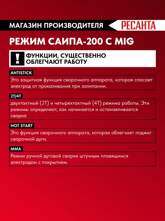 SAIPA-200C MIG/MAG payvandlash yarim avtomati Resanta art. 65/56
