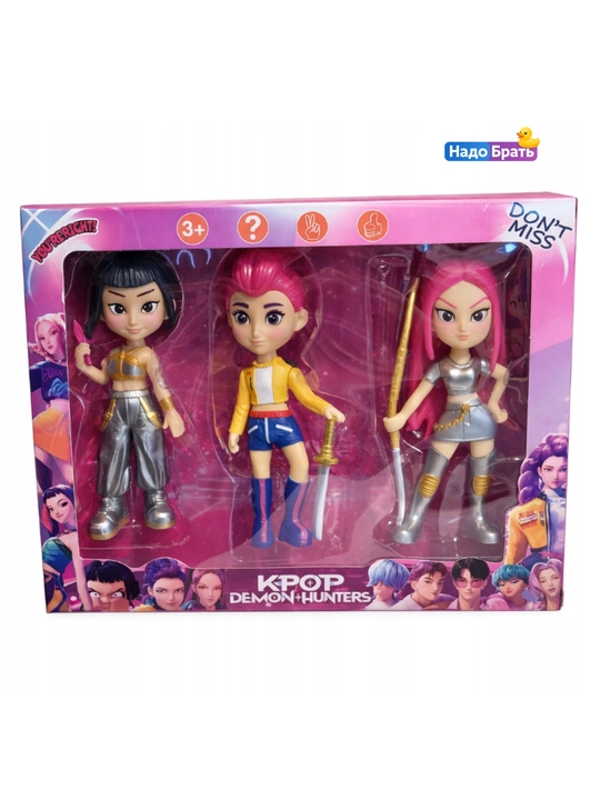 K-Pop Demon Hunters syurpriz figurkasi demon ovchi qizlar, kolleksion