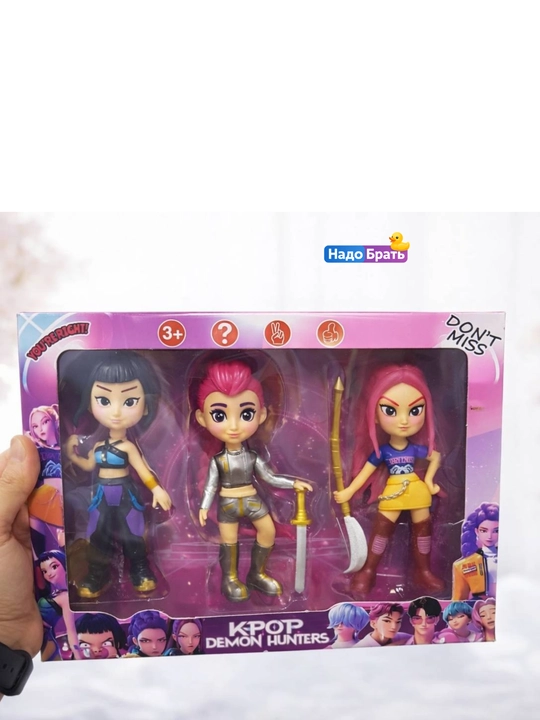 K-Pop Demon Hunters syurpriz figurkasi demon ovchi qizlar, kolleksion