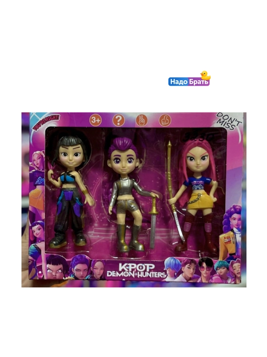 K-Pop Demon Hunters syurpriz figurkasi demon ovchi qizlar, kolleksion