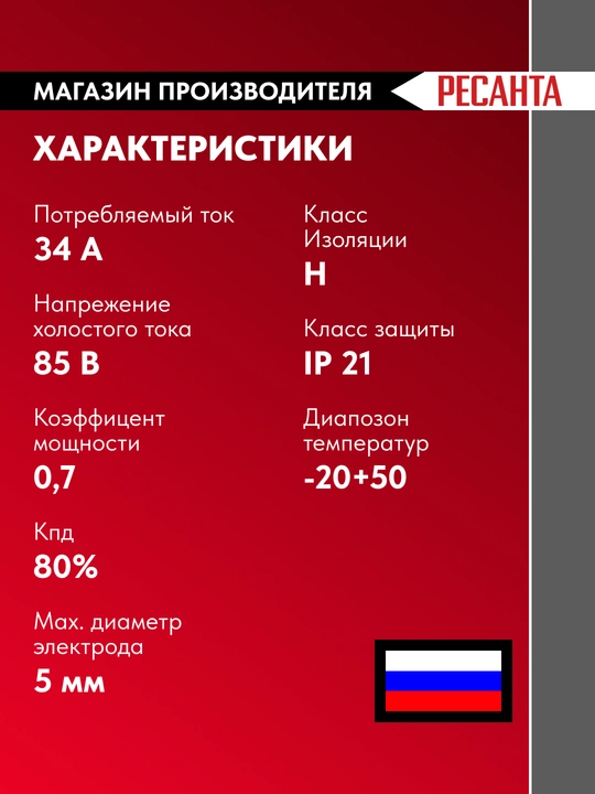 Inverterli payvandlash mashinasi SAI-205 Resanta art. 65/77