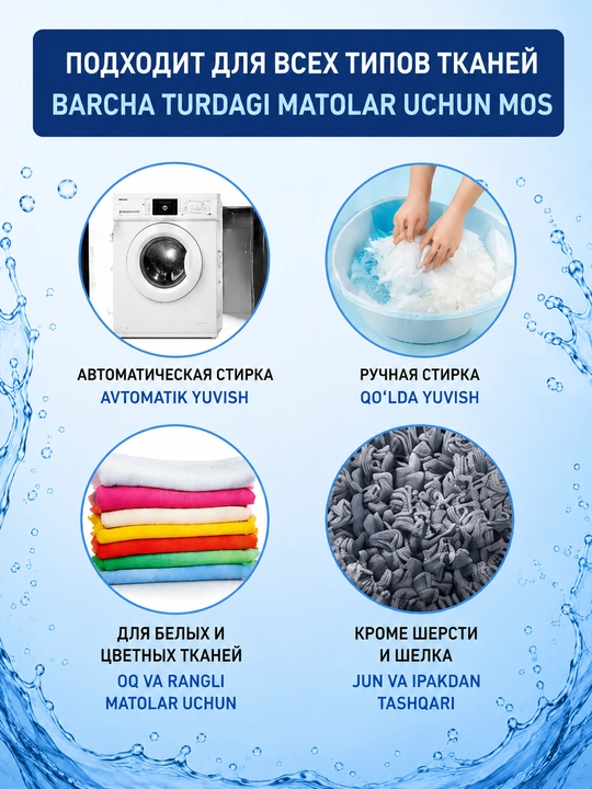 Порошок для стирки PRO WASH Океанская свежесть 400 гр