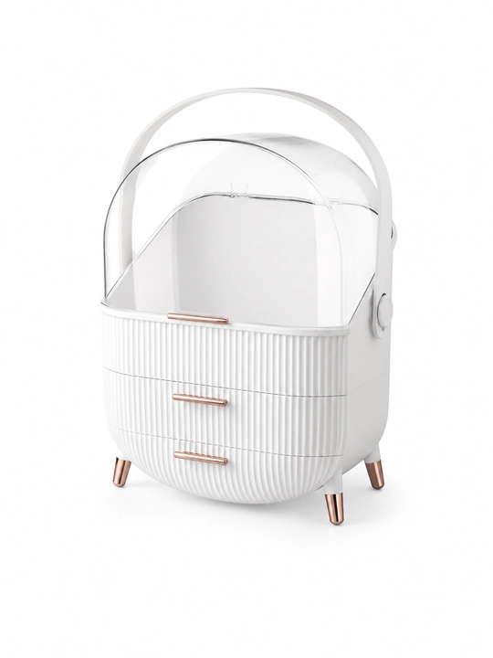 Kosmetika organizeri makeup storage box katta hajmli changdan himoyalangan 37 sm