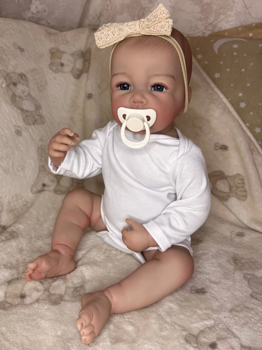 Reborn silikon qo‘g‘irchog‘i, to‘liq vinil-silikondan yasalgan realistik chaqaloq qo‘g‘irchoq, 50 sm - 