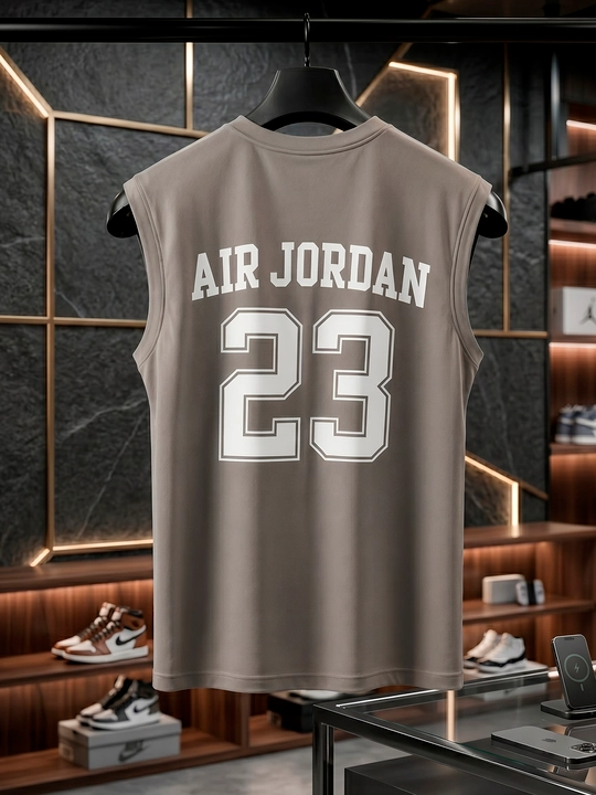 Jordan printli erkaklar yengsiz futbolkasi sport va kundalik kiyish uchun L-3XL