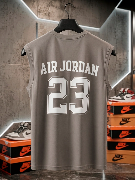 Jordan printli erkaklar yengsiz futbolkasi sport va kundalik kiyish uchun L-3XL