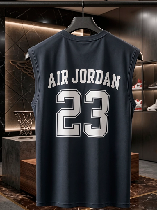 Jordan printli erkaklar yengsiz futbolkasi sport va kundalik kiyish uchun L-3XL