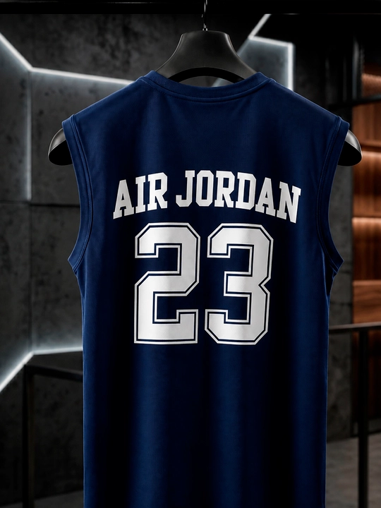 Jordan printli erkaklar yengsiz futbolkasi sport va kundalik kiyish uchun L-3XL