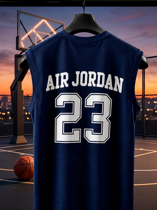 Jordan printli erkaklar yengsiz futbolkasi sport va kundalik kiyish uchun L-3XL