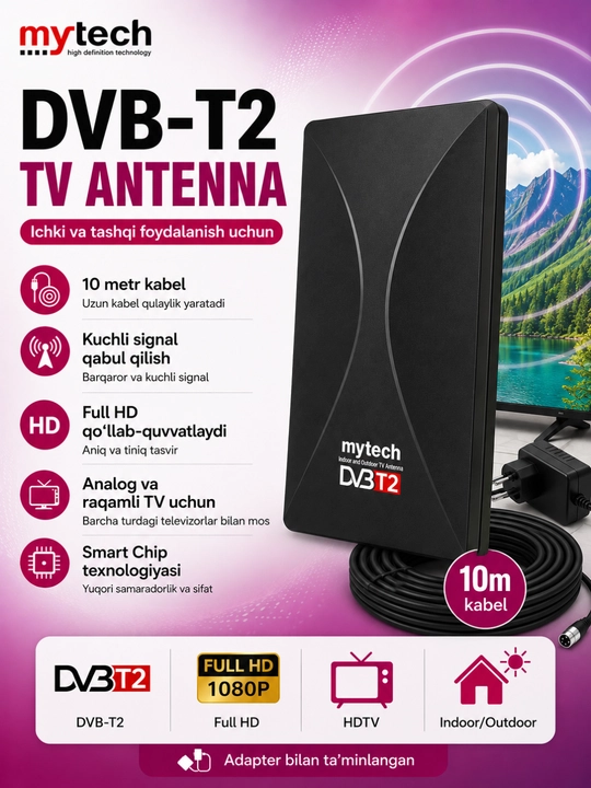 Televizor uchun uy antenasi - 
