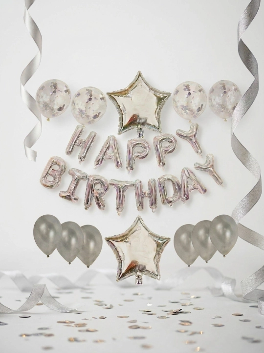 Праздничный набор воздушных шаров Happy Birthday,25 предметов - 