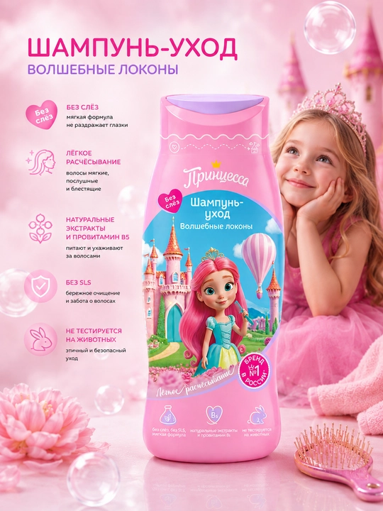 Shampun-Parvarish Sehrli jingalak "Принцесса", 250 ml - 