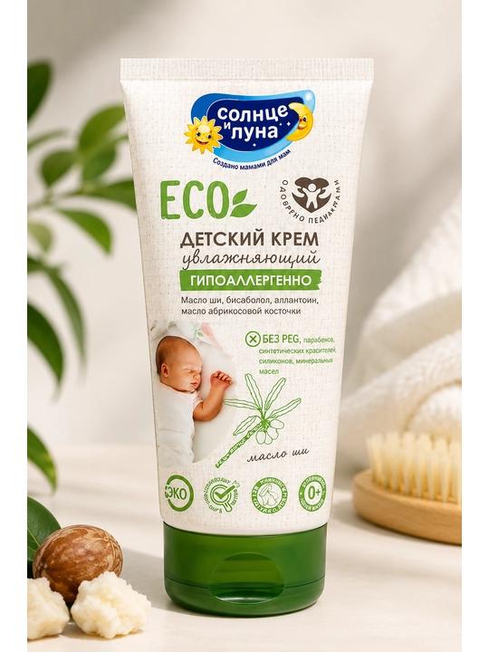 Крем детский увлажняющий Солнце и Луна ECO 0+, 75 мл