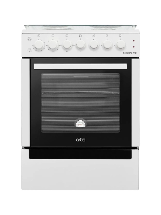 Elektr plita Artel Comarella 01-E White 4 konforkali duxovkali oq zamonaviy model - 