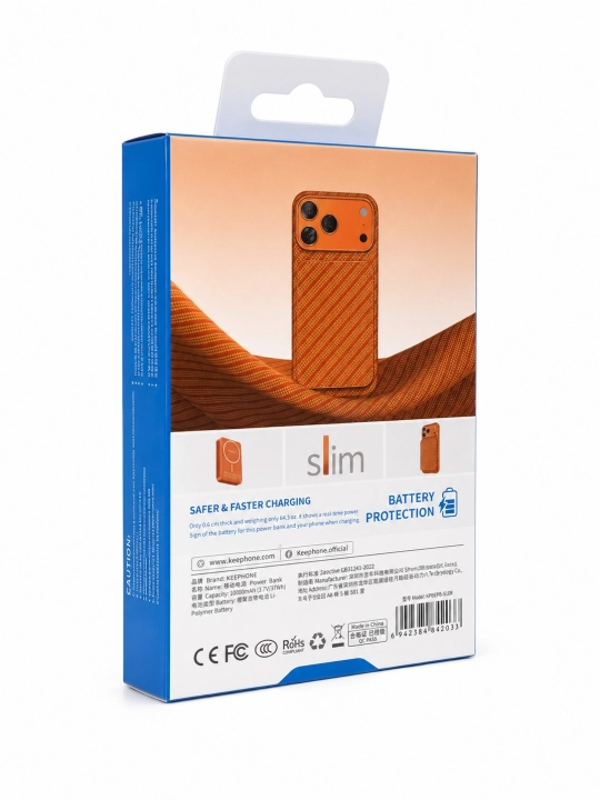 KEEPHONE MagSafe Powerbank 10000mAh, 5000mAh – Беспроводная зарядка 15W, быстрая TypeC 20W