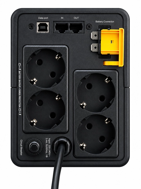 Uzluksiz quvvat manbai APC Back-UPS 750VA, 230V, AVR, Schuko rozetkalari