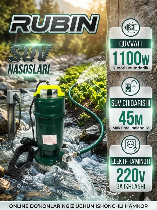 Sugorish nasosi rubin 1100w - 