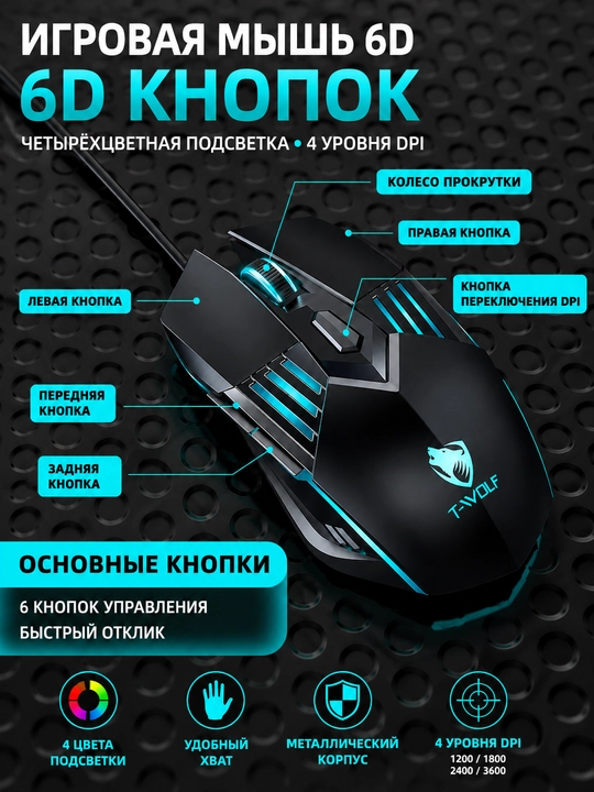 Игровая мышь T-WOLF G560