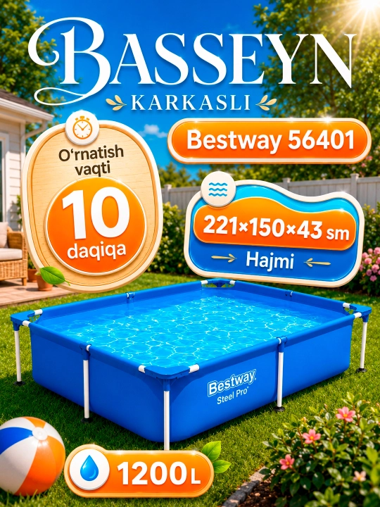 Karkasli basseyn Bestway Steel Pro 1200-7140L - 