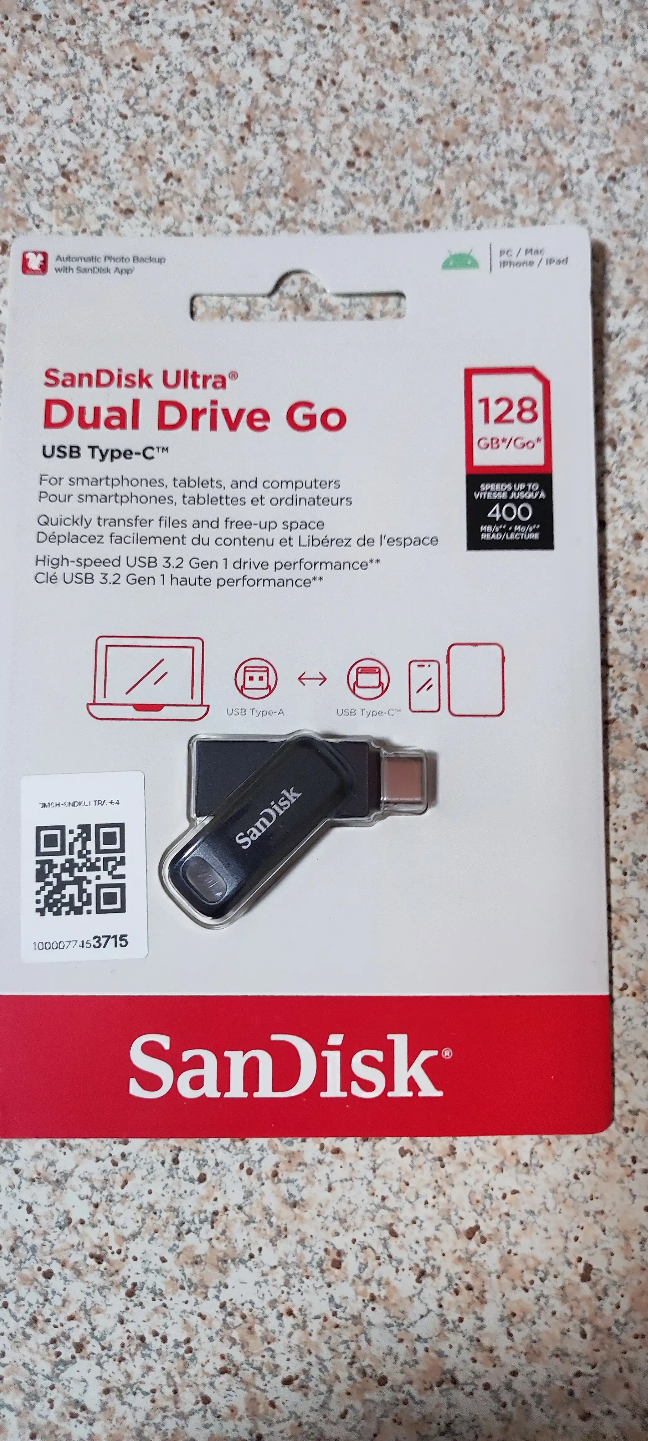 Флешка SanDisk Ultra USB Type-C. 32 гб, 64 гб, 128 гб 