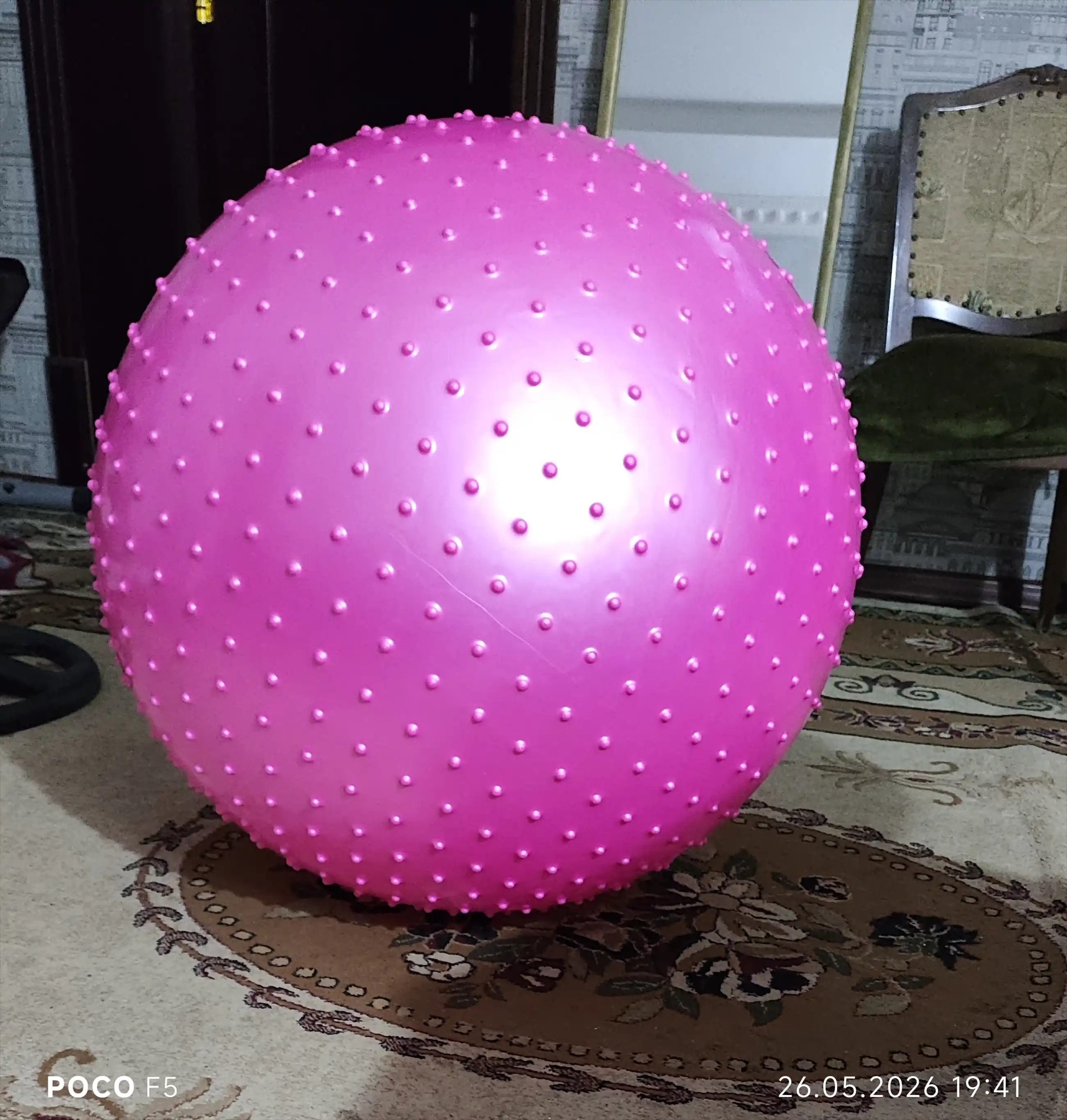 Мяч для фитнеса с шипом Fitball, фитбол 75-85-95 см, с насосом