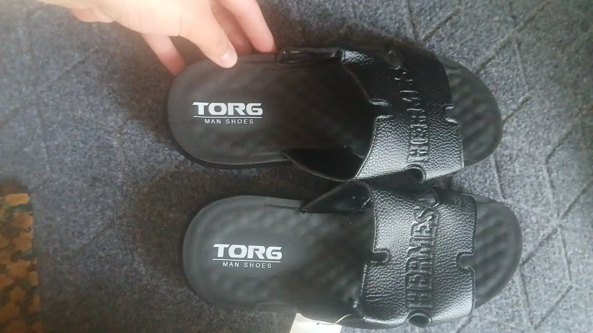 Мужские тапочки, hermes, летняя обувь, 40-44, шлепанцы, на лето