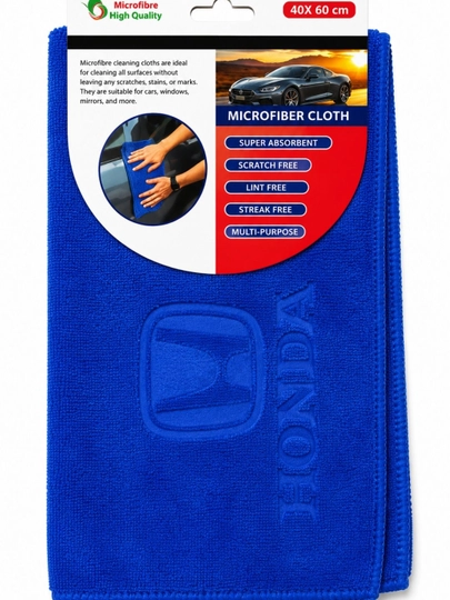 Мягкое микрофибровое полотенце для автомобиля 40×60 см — NURMART-AVTOSOCHIQ-СИНИЙ