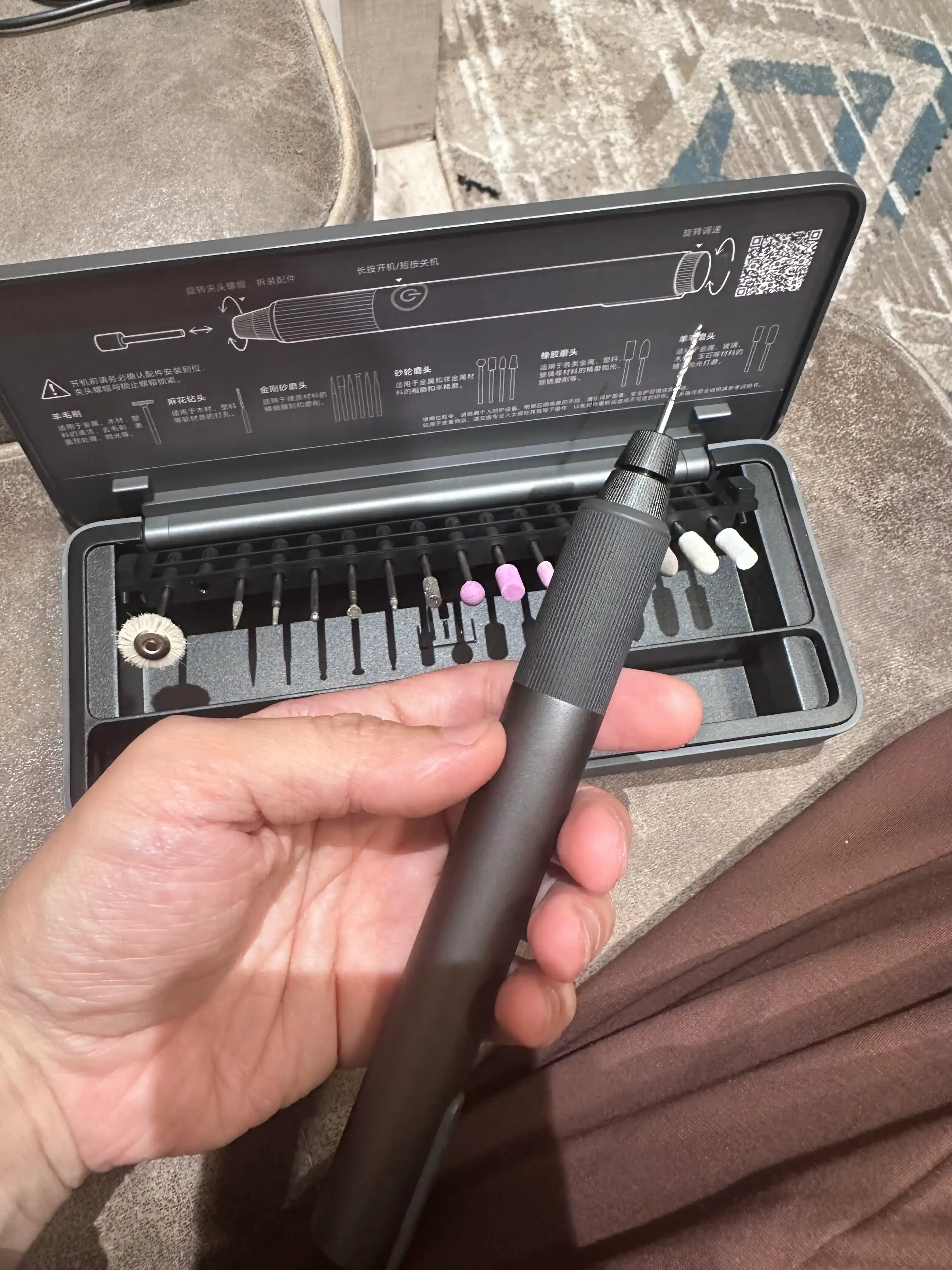 Elektr silliqlash mashinasi, graver Xiaomi Mijia Household Appliances Sharpening Pen Gray