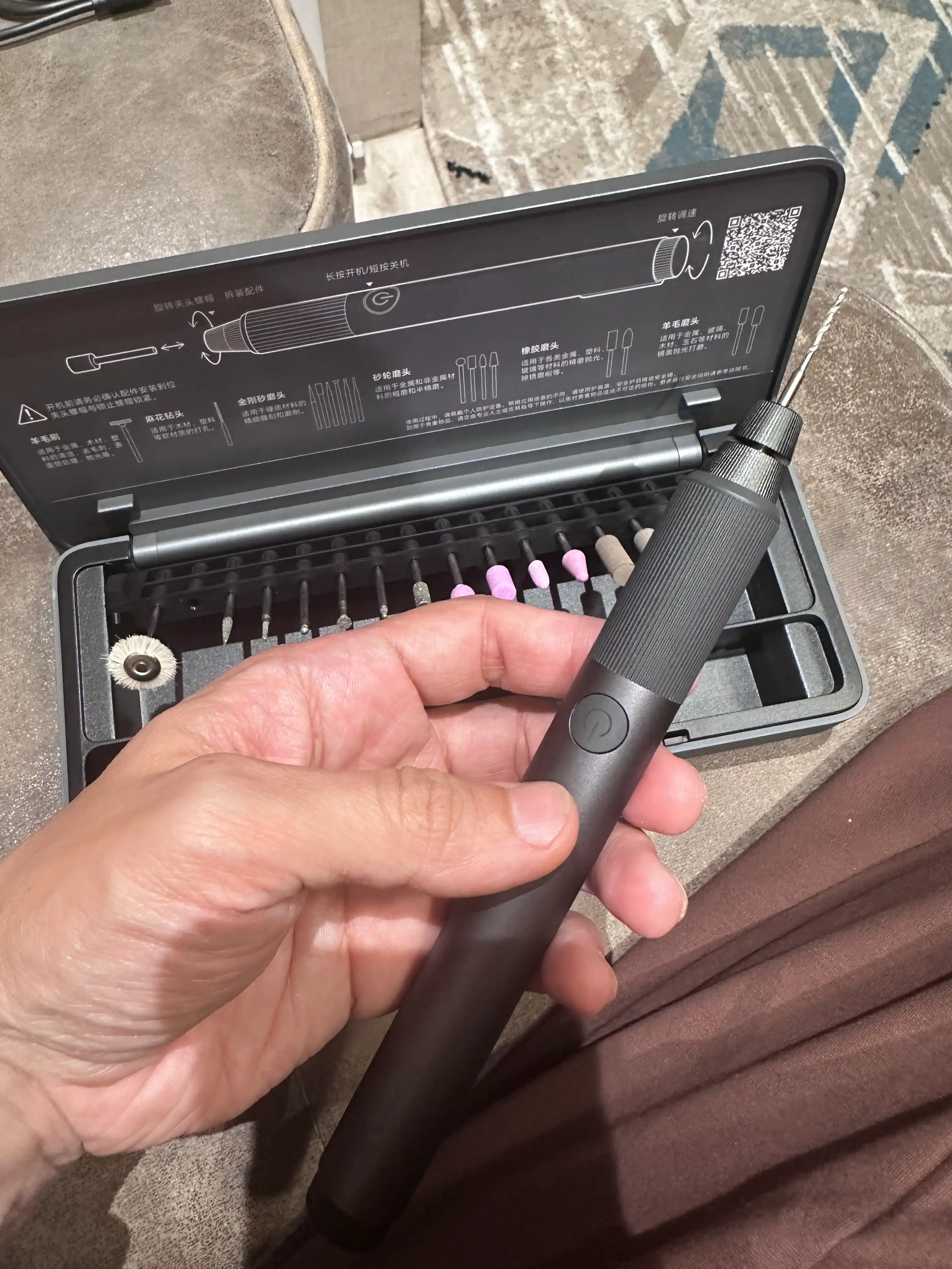 Elektr silliqlash mashinasi, graver Xiaomi Mijia Household Appliances Sharpening Pen Gray