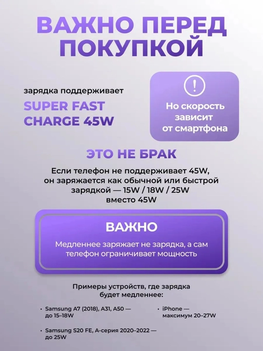 Быстрая зарядка, сетевое зарядное устройство Samsung Travel Adapter 45Вт, с кабелем Type-C