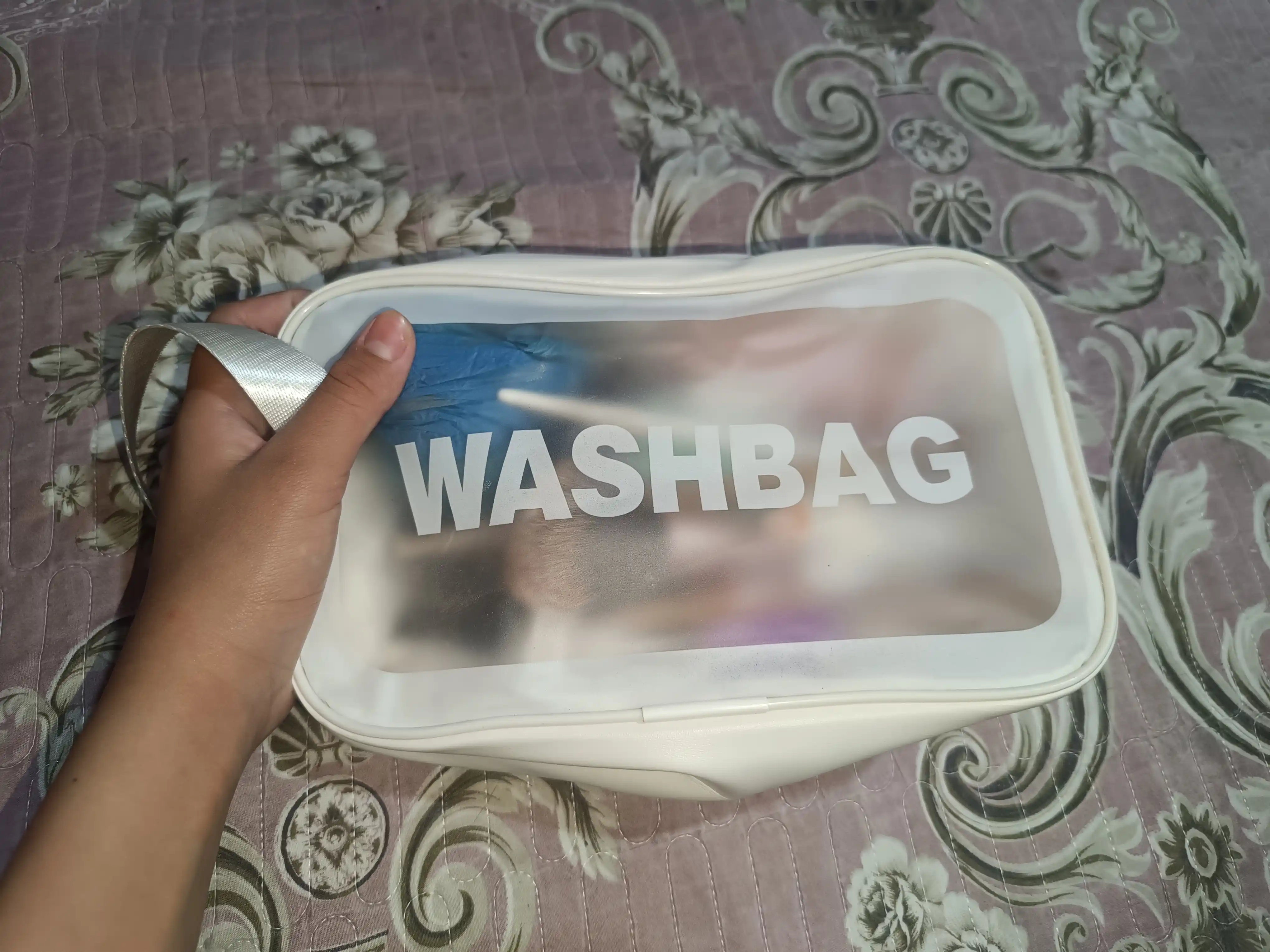 Ayollar kosmetik sumkasi, sayohat uchun, suv o'tkazmaydigan, shaffof, 3 xil o'lchamda