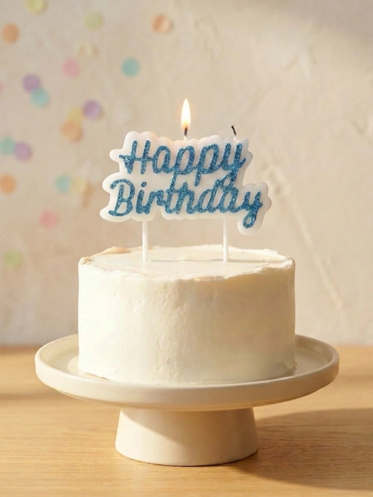 Свечка Happy Birthday для торта праздничная декоративная - 