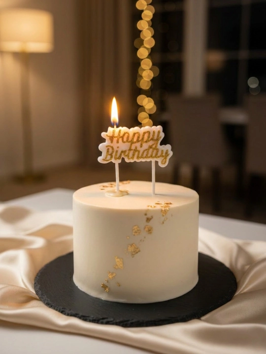 Свечка Happy Birthday для торта праздничная декоративная - 