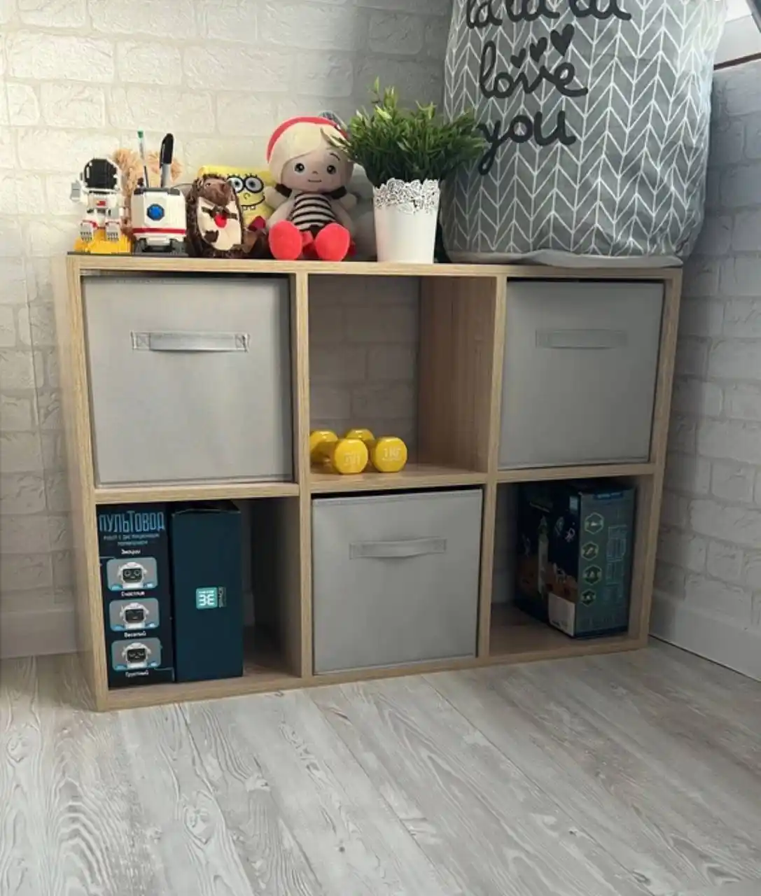 Buyumlarni saqlash uchun qutilar, 3 dona 28*28*28 sm